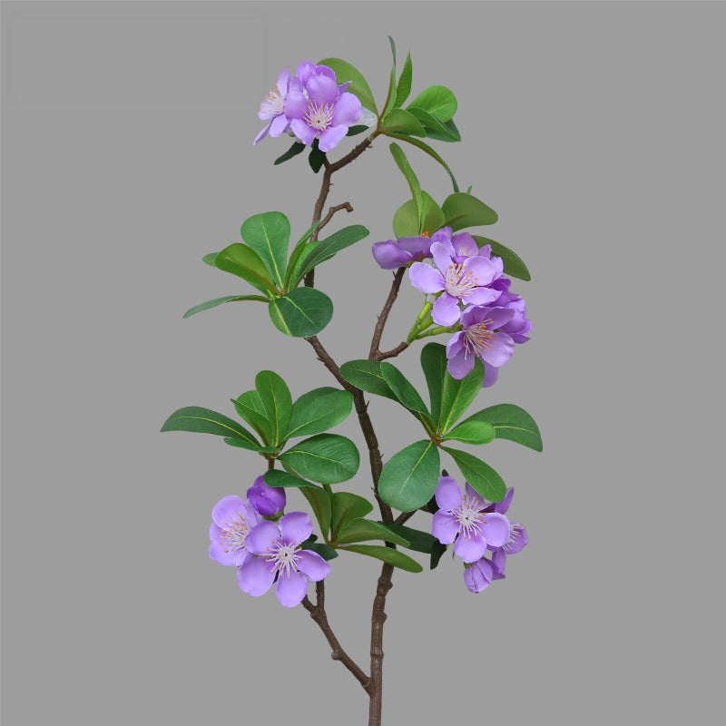 Artificial Pittosporum Flower Stem, 31" Silk Single Stem with 15 Blooms, Modern Home Decor, Wedding & Event Styling, Indoor Use, White or Purple