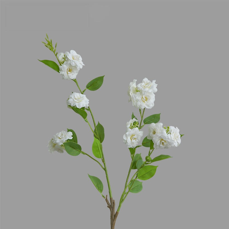 Artificial Camellia Silk Flower, Single Stem with 17 Blooms, 34" Long, Indoor Décor for Home, Office, or Events
