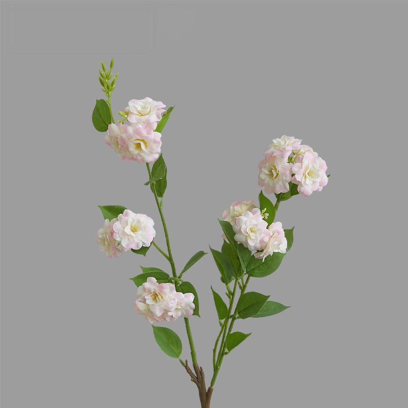 Artificial Camellia Silk Flower, Single Stem with 17 Blooms, 34" Long, Indoor Décor for Home, Office, or Events