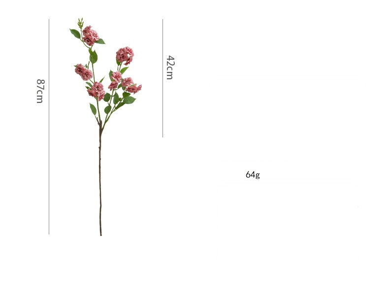 Artificial Camellia Silk Flower, Single Stem with 17 Blooms, 34" Long, Indoor Décor for Home, Office, or Events