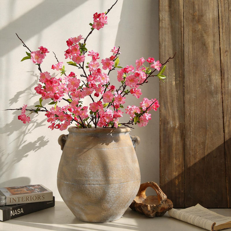 Artificial Cherry Blossom Branch, 36" Single Stem with 25 Blooms, Silk Flower for Home Decor, Wedding, Office, Modern & Luxe Style