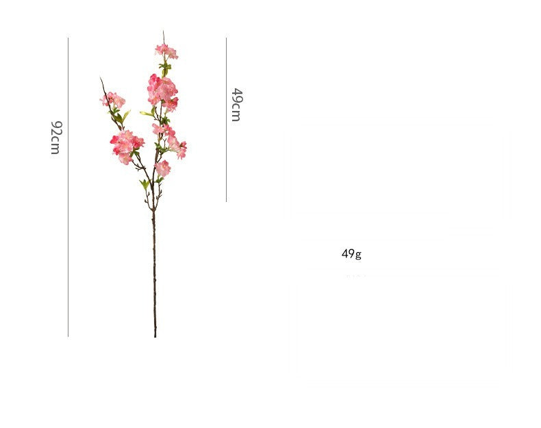 Artificial Cherry Blossom Branch, 36" Single Stem with 25 Blooms, Silk Flower for Home Decor, Wedding, Office, Modern & Luxe Style