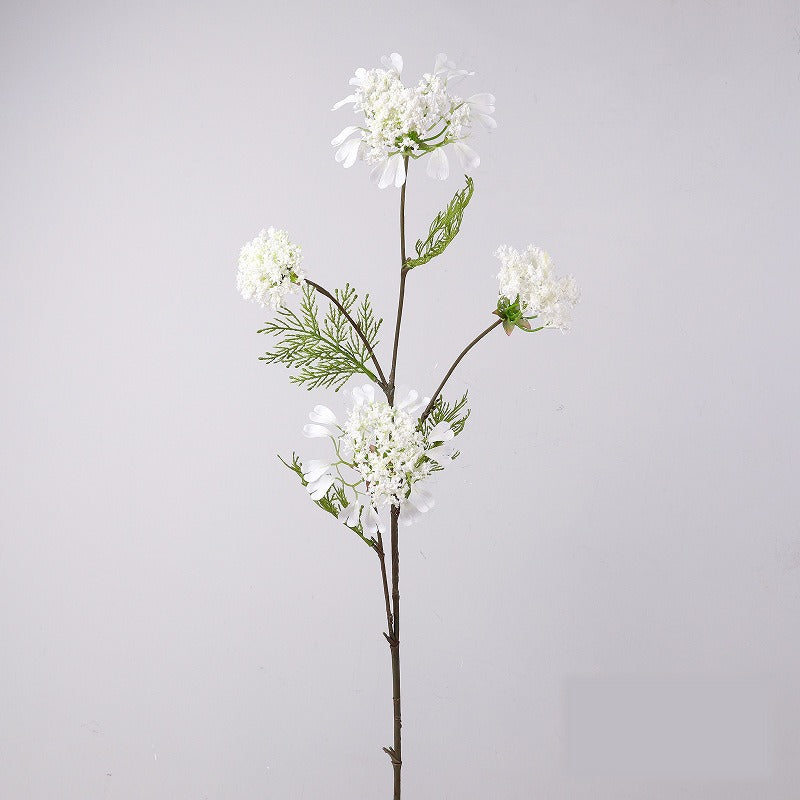 38" Realistic Artificial Dandelion & Snowberry Stem, Single Branch with 4 Blooms, Ins Modern Floral Decor for Weddings, Home, Offices