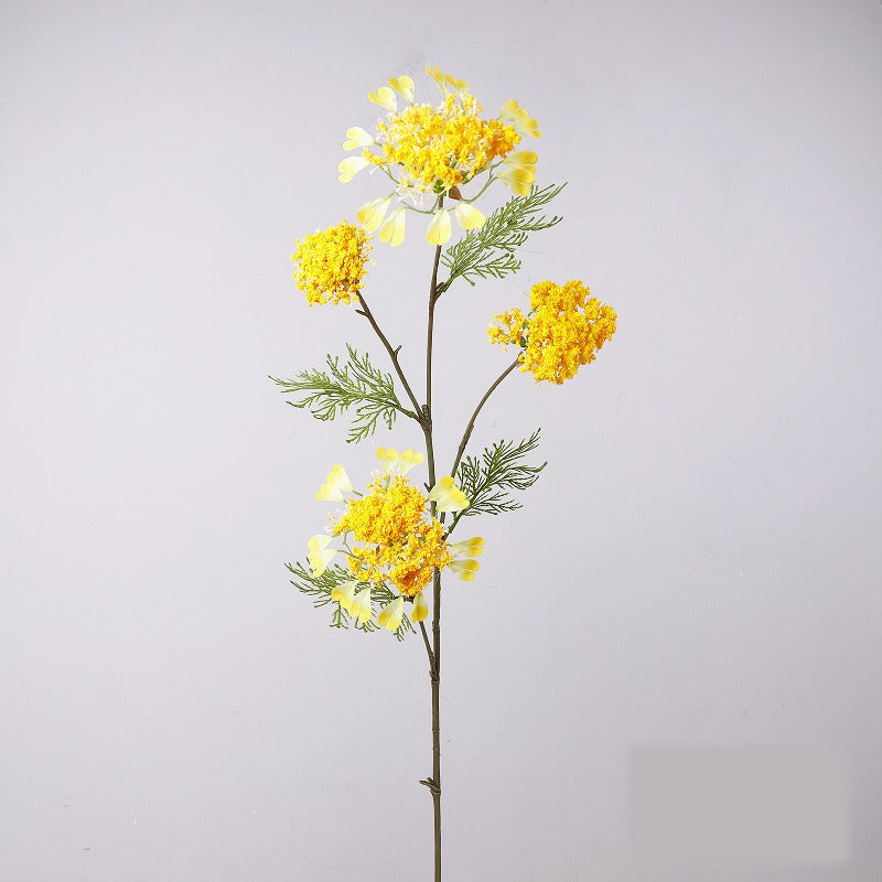 38" Realistic Artificial Dandelion & Snowberry Stem, Single Branch with 4 Blooms, Ins Modern Floral Decor for Weddings, Home, Offices