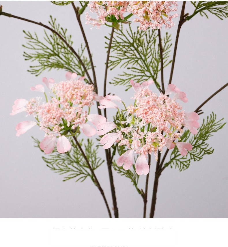 38" Realistic Artificial Dandelion & Snowberry Stem, Single Branch with 4 Blooms, Ins Modern Floral Decor for Weddings, Home, Offices