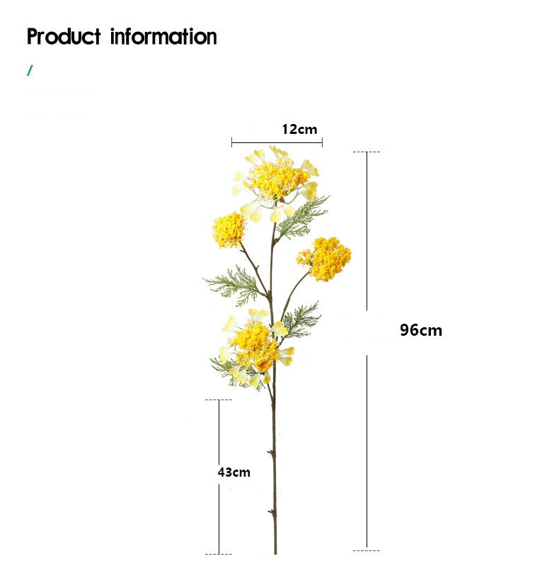 38" Realistic Artificial Dandelion & Snowberry Stem, Single Branch with 4 Blooms, Ins Modern Floral Decor for Weddings, Home, Offices