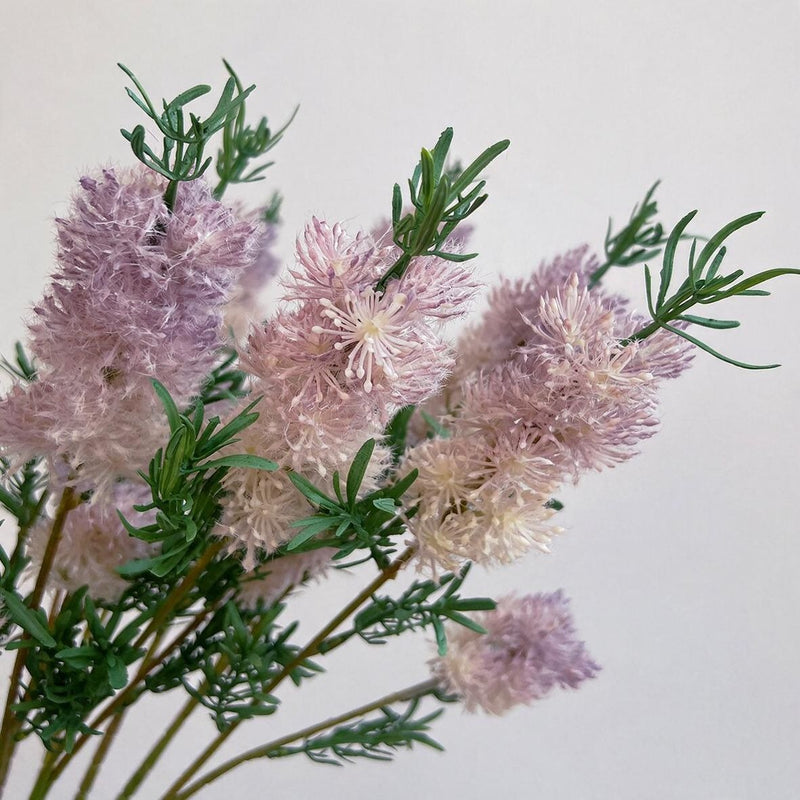 Single Stem Artificial Wildflower with Leaves, 28" Tall, Retro Style, Plastic, for Weddings, Home Decor, and Office Spaces