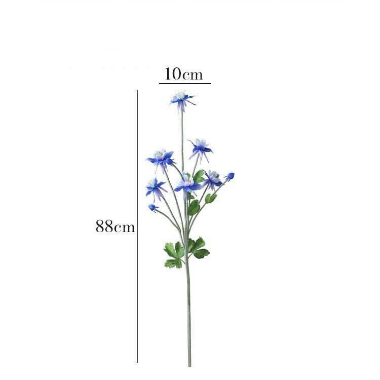 35" Artificial Clematis Bush with 9 Blooms, Silk-Like Faux Flowers for Wedding, Home Decor, and Events