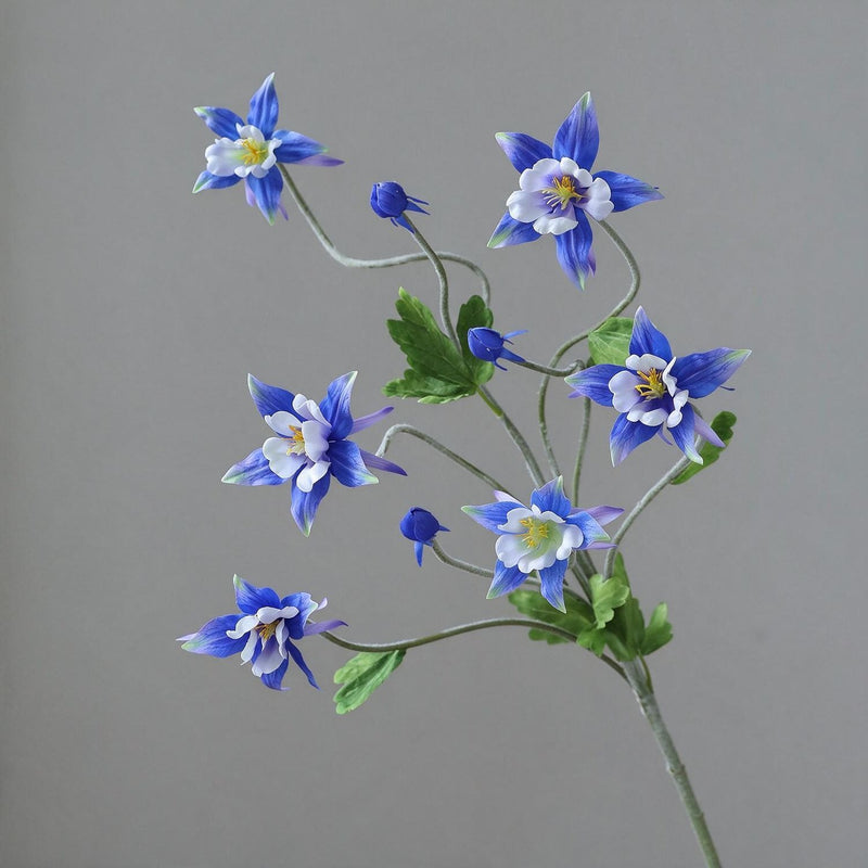 35" Artificial Clematis Bush with 9 Blooms, Silk-Like Faux Flowers for Wedding, Home Decor, and Events