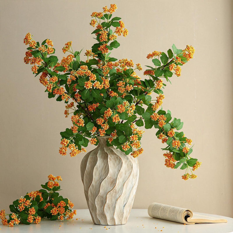 Single Stem Artificial Rice Flower, 31" Silk-Like Faux Floral, Modern Home Decor, Wedding or Event Arrangement