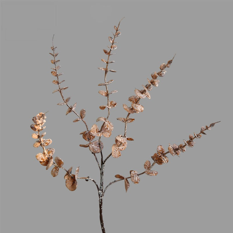 Single Stem Retro Autumn Money Leaf Artificial Plant, 30" Tall, Plastic, Indoor Home Decor, Wedding & Event Styling