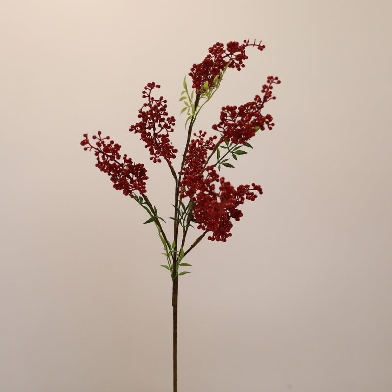 Single Stem Artificial Lucky Berry Bush with 7 Blooms, 31" Length, Rustic Style, Perfect for Home Decor, Weddings & Events