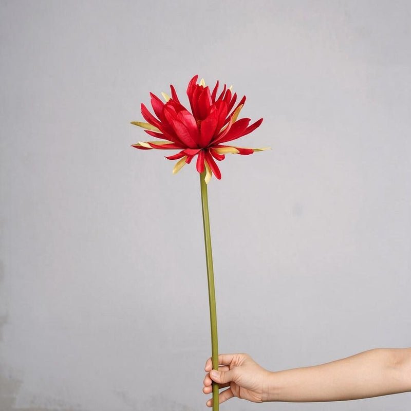 Single Stem Faux Silk Epiphyllum Flower, 24" Tall, 9" Bloom Diameter, Wedding Aisle Decor, Home Decor
