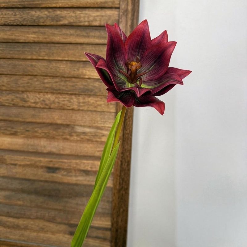 Artificial Colocasia Single Stem, 28" Tall, EVA Material for Home Decor, Wedding Arrangements