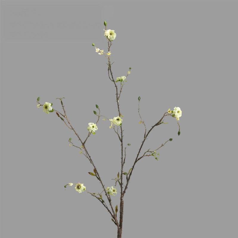 Artificial Crown of Thorns Stem, 36" Single Stem with 8 Blooms, Silk-Like Faux Flowers for Home Decor, Wedding Centerpieces & Commercial Displays