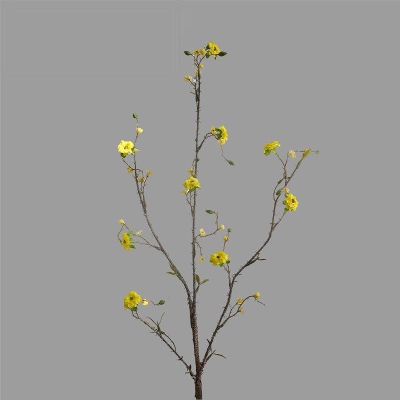 Artificial Crown of Thorns Stem, 36" Single Stem with 8 Blooms, Silk-Like Faux Flowers for Home Decor, Wedding Centerpieces & Commercial Displays