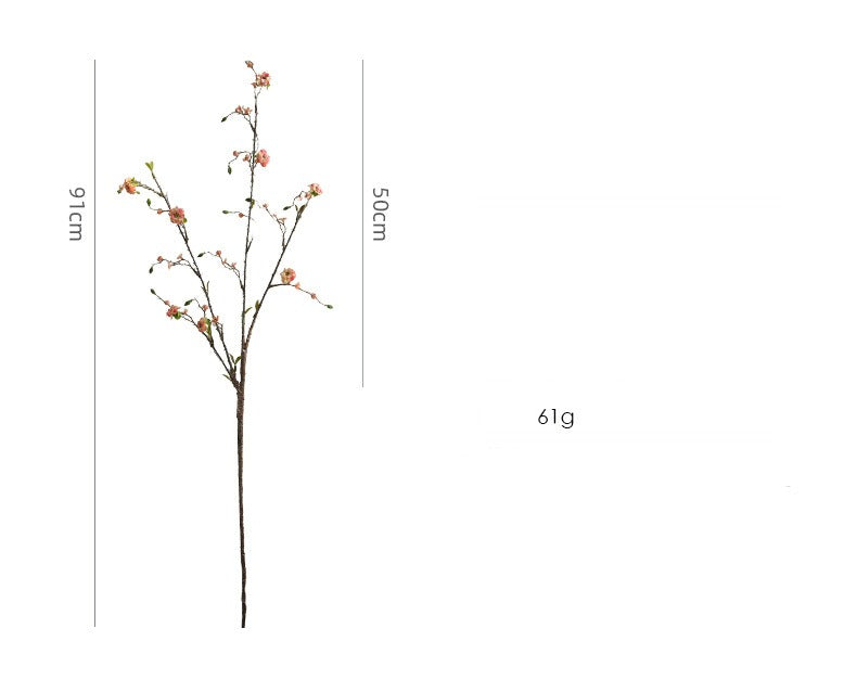 Artificial Crown of Thorns Stem, 36" Single Stem with 8 Blooms, Silk-Like Faux Flowers for Home Decor, Wedding Centerpieces & Commercial Displays
