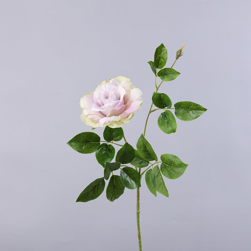 Single Stem Faux Silk Rose, 26" Long with 6" Bloom, Romantic Floral Decor for Weddings & Home