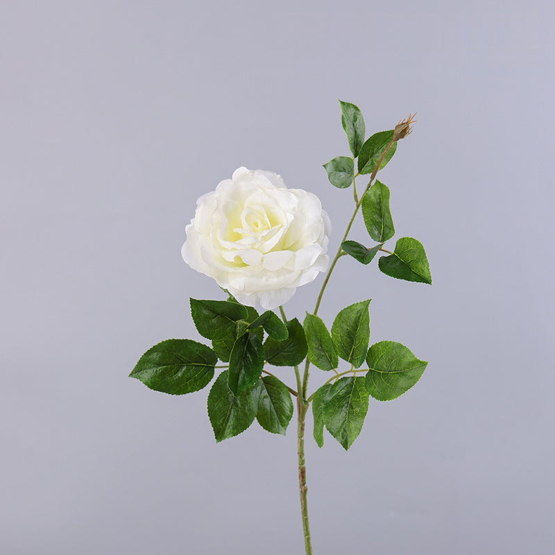 Single Stem Faux Silk Rose, 26" Long with 6" Bloom, Romantic Floral Decor for Weddings & Home