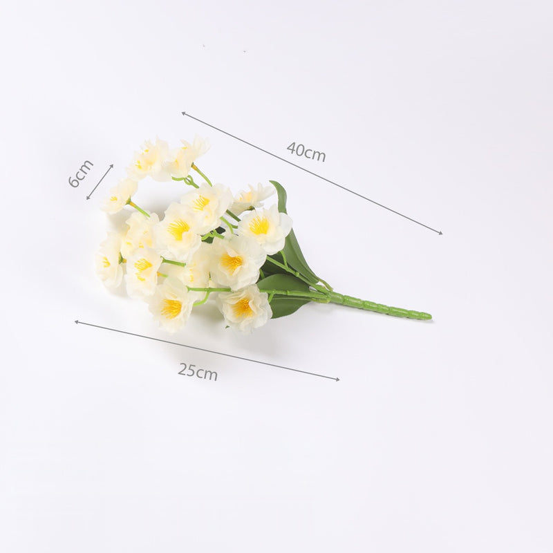 Murraya Paniculata Artificial Flower Bush with 20 Blooms, 10 Inches, PU Material for Wedding, Home, Office Decor