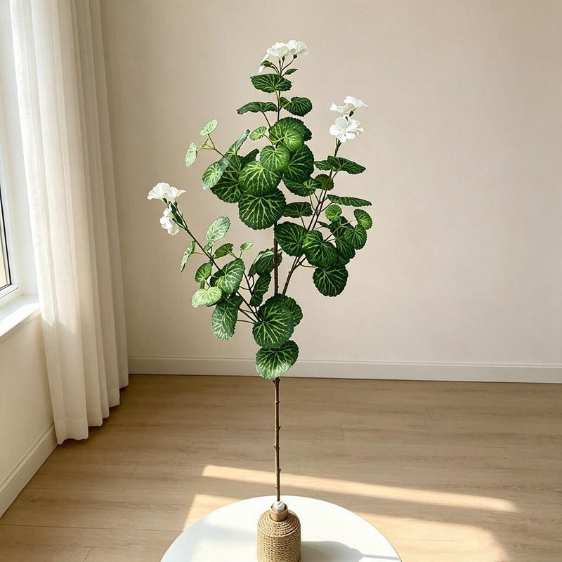 Artificial Begonia Bush with 36 Blooms, 39" Tall, Faux Silk Flowers for Home Decor, Weddings, and Events