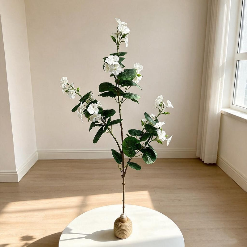 Artificial Begonia Bush with 36 Blooms, 39" Tall, Faux Silk Flowers for Home Decor, Weddings, and Events