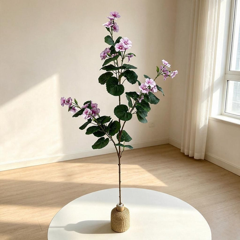 Artificial Begonia Bush with 36 Blooms, 39" Tall, Faux Silk Flowers for Home Decor, Weddings, and Events