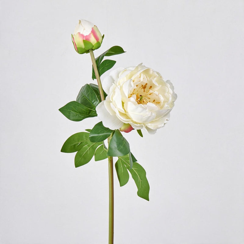 Peony Silk-Like Artificial Flower Bush, 26" Tall with 2 Blooms, Perfect for Home Decor, Weddings, and Events