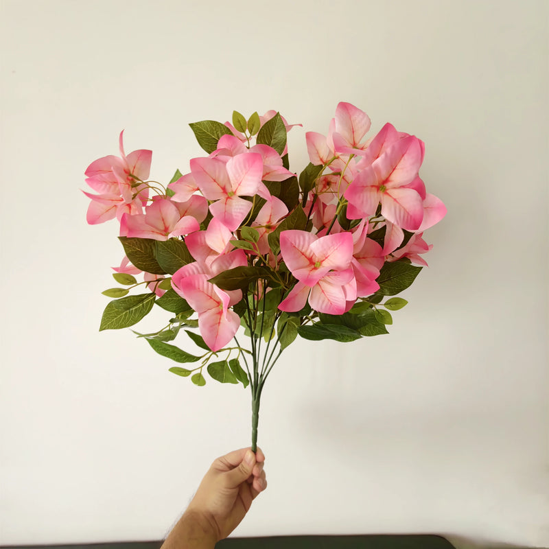 19.7" Faux Gradient Pink Bougainvillea Bush Bouquet | Spring 2027 New Collection, Realistic Artificial Flower for Spring Home & Wedding Decor