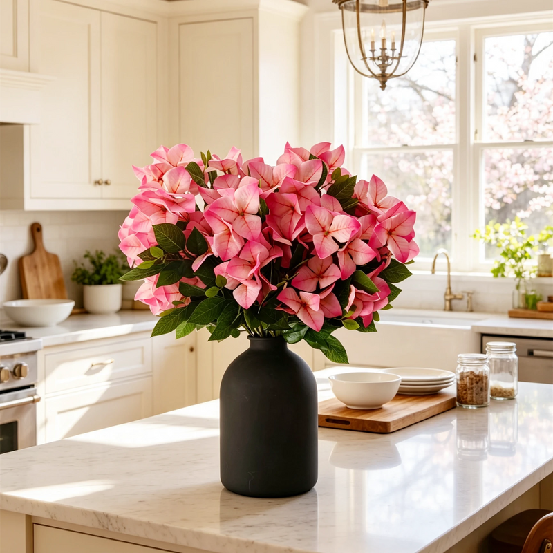 19.7" Faux Gradient Pink Bougainvillea Bush Bouquet | Spring 2027 New Collection, Realistic Artificial Flower for Spring Home & Wedding Decor