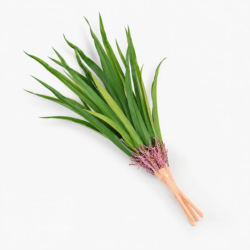 17" Artificial Cymbidium Orchid Bush, Realistic Faux Greenery for Wedding Decor, Home Styling