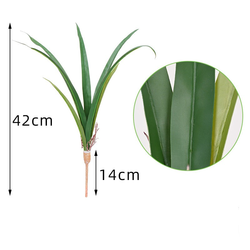 17" Artificial Cymbidium Orchid Bush, Realistic Faux Greenery for Wedding Decor, Home Styling