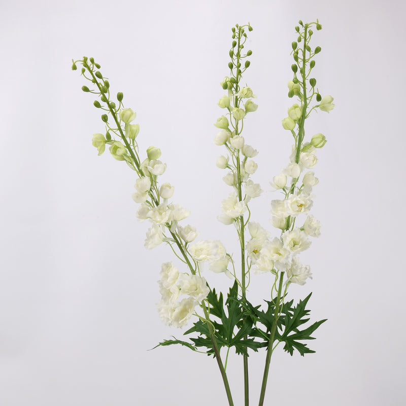 42" Single Stem Delphinium Artificial Flower, Realistic Faux Silk Floral for Wedding Centerpieces, Home Decor, and Commercial Displays