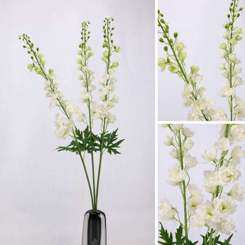 42" Single Stem Delphinium Artificial Flower, Realistic Faux Silk Floral for Wedding Centerpieces, Home Decor, and Commercial Displays