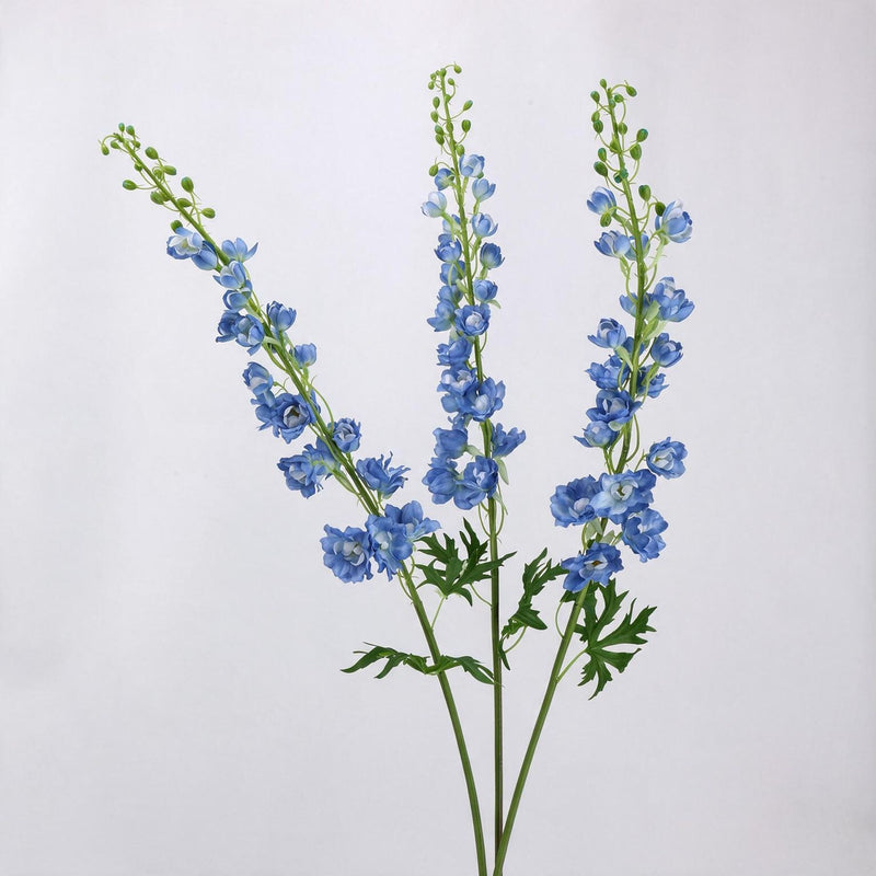 42" Single Stem Delphinium Artificial Flower, Realistic Faux Silk Floral for Wedding Centerpieces, Home Decor, and Commercial Displays