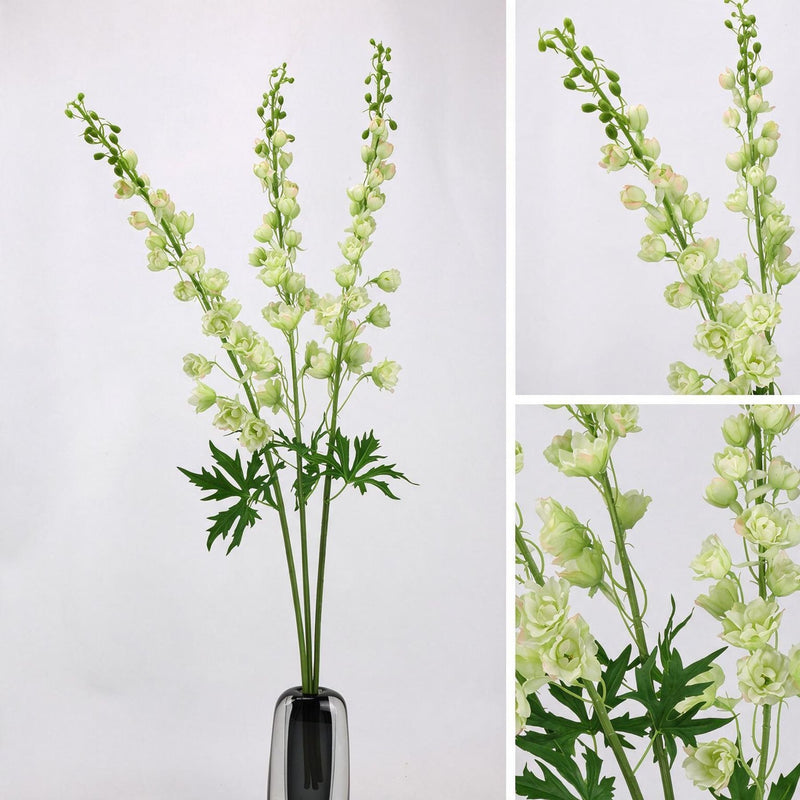 42" Single Stem Delphinium Artificial Flower, Realistic Faux Silk Floral for Wedding Centerpieces, Home Decor, and Commercial Displays