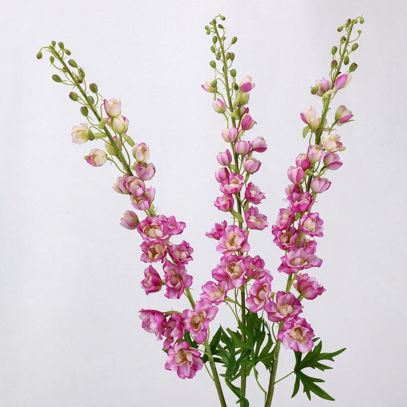 42" Single Stem Delphinium Artificial Flower, Realistic Faux Silk Floral for Wedding Centerpieces, Home Decor, and Commercial Displays