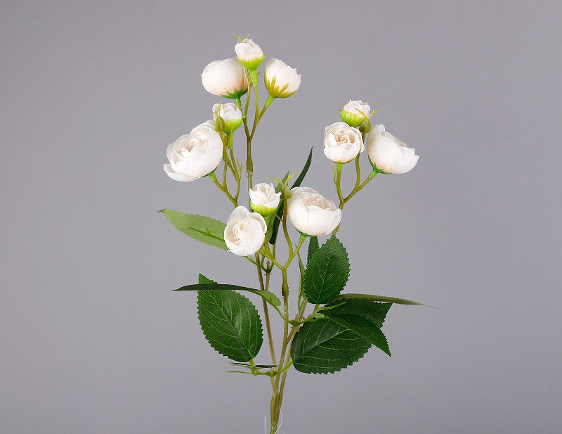Artificial Camellia Bush with 12 Blooms, 18" Tall, Silk-Like Fabric, Indoor Decor, Wedding & Home Use