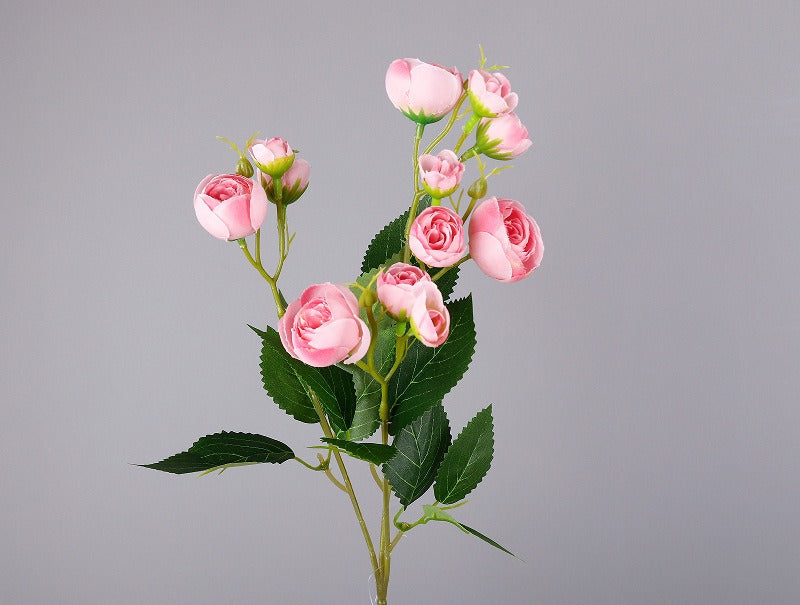 Artificial Camellia Bush with 12 Blooms, 18" Tall, Silk-Like Fabric, Indoor Decor, Wedding & Home Use