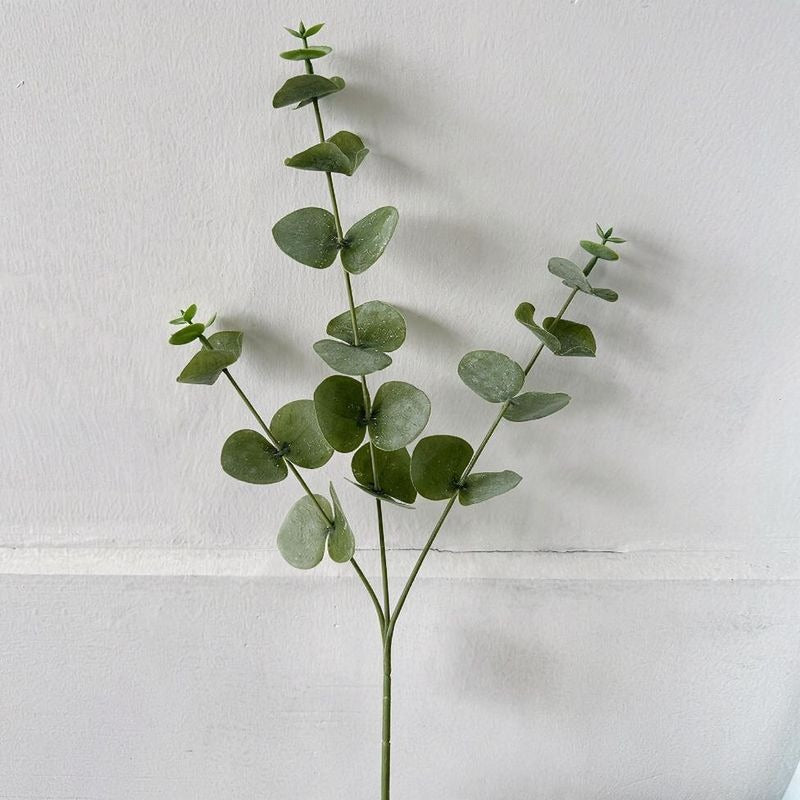 Set of 3 Eucalyptus Stems, Artificial Foliage for Home Decor, Weddings, and Seasonal Arrangements, 18" Tall
