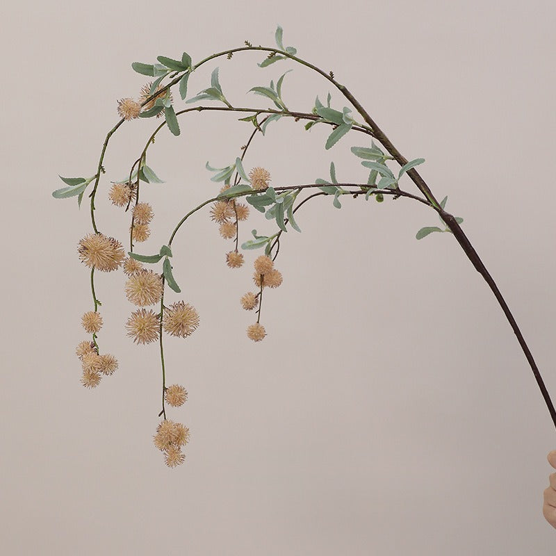 Artificial Long-Stem Thistle Bush, Modern Home Decor, Wedding & Event Styling, 45.7 Inches