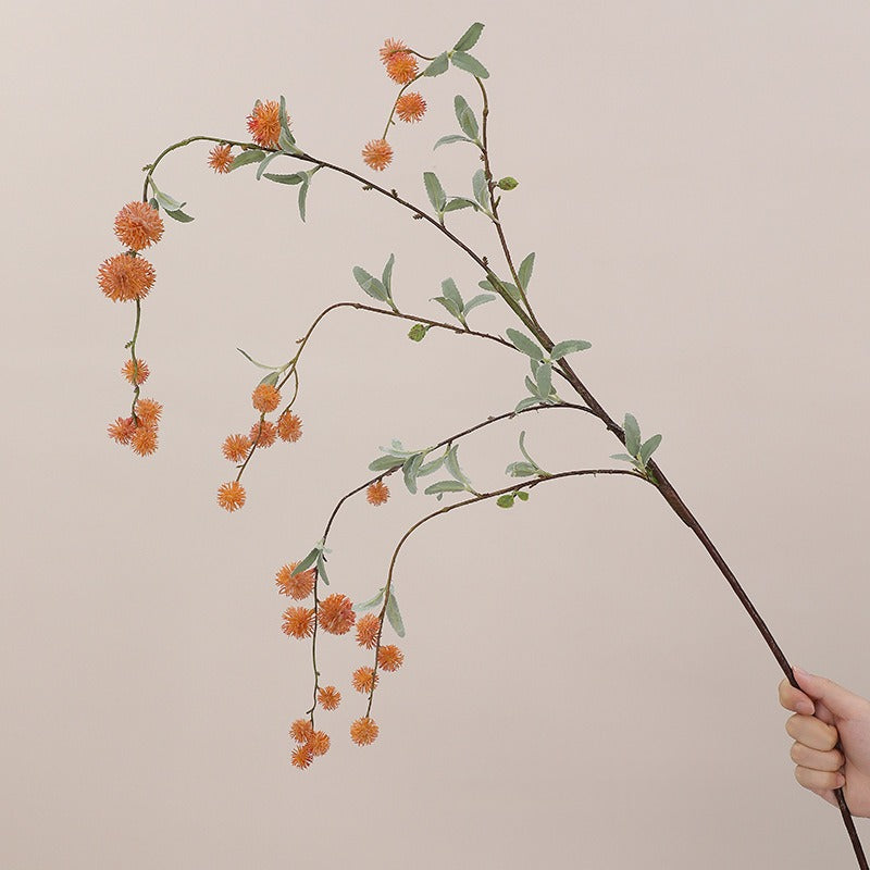 Artificial Long-Stem Thistle Bush, Modern Home Decor, Wedding & Event Styling, 45.7 Inches