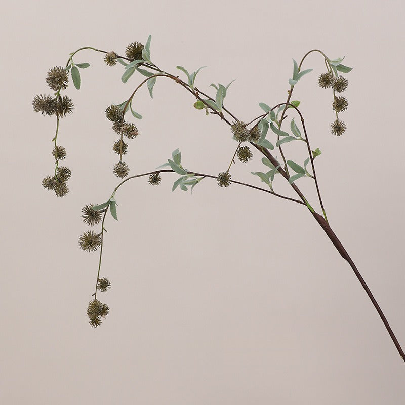 Artificial Long-Stem Thistle Bush, Modern Home Decor, Wedding & Event Styling, 45.7 Inches