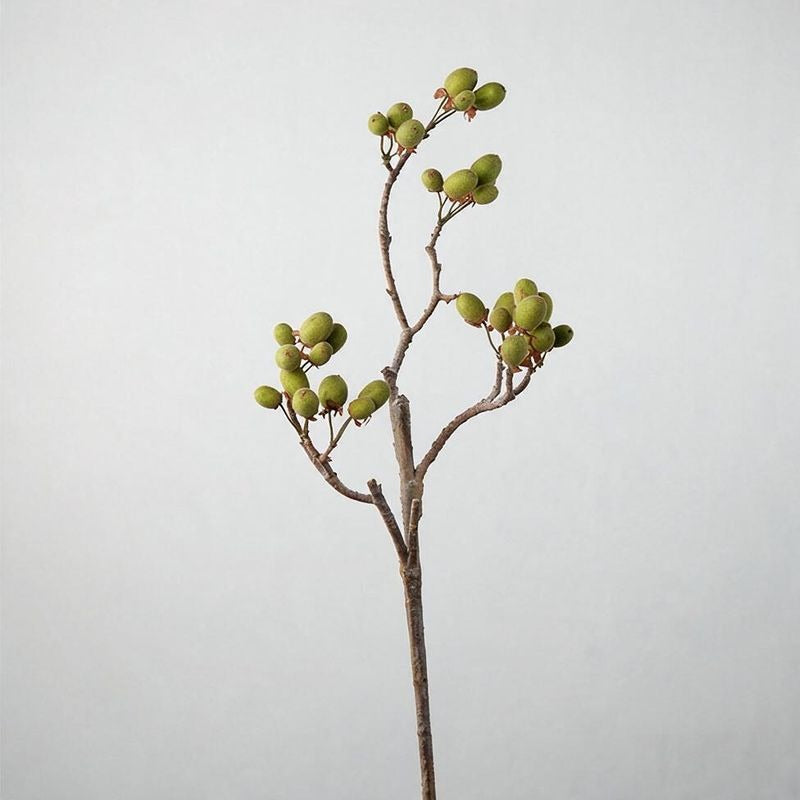 Artificial Lucky Fruit Stem, 31.5" Single Stem Faux Berries for Home Decor, Wedding Centerpieces & Office Styling