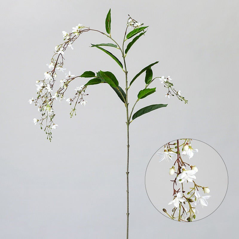 Artificial Jasmine Vine Garland, 47" Faux Silk Trailing Jasmine Flowers for Home Decor, Wedding Backdrops, Floral Arrangements