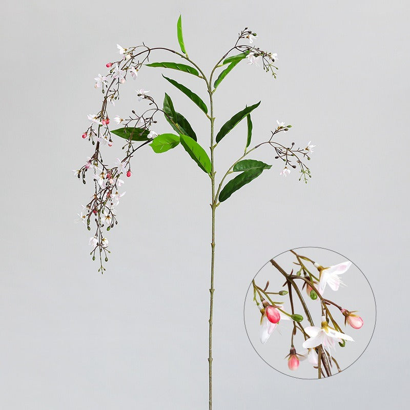 Artificial Jasmine Vine Garland, 47" Faux Silk Trailing Jasmine Flowers for Home Decor, Wedding Backdrops, Floral Arrangements