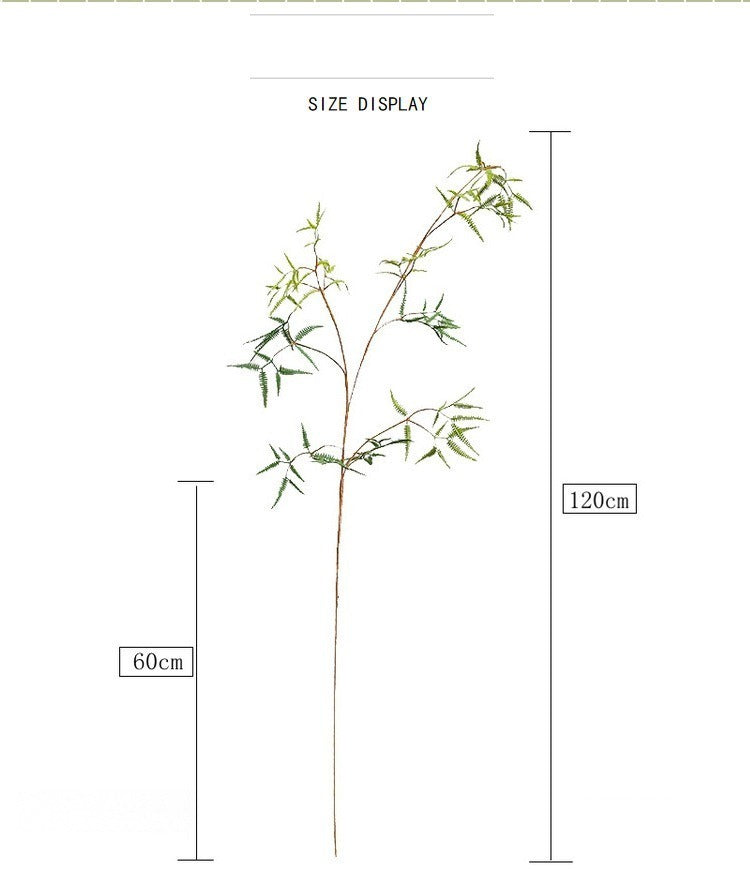 47" Artificial Fern Leaf Greenery Stem, 5-Pointed Dicranopteris Foliage for Home Decor, Wedding Centerpieces & Commercial Displays