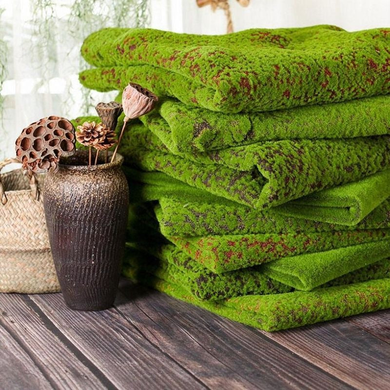 Artificial Moss Grass Mat, 39"x39" Faux Moss Patch for Indoor Decor, Wedding Backdrops, and Commercial Displays