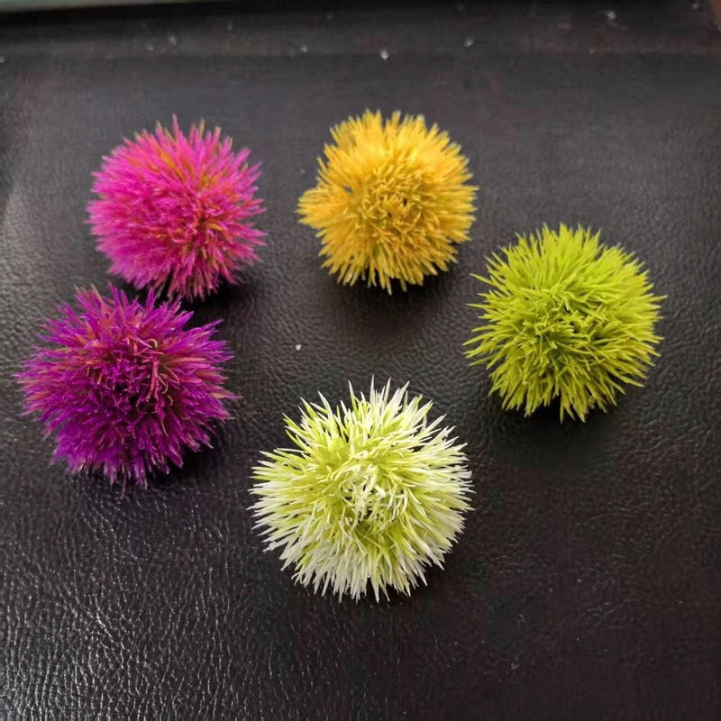 Set of 10 Artificial Hydrangea Floral Picks, 2" Green Pom Pom Flowers for DIY Wedding Decor, Home Centerpieces & Seasonal Displays