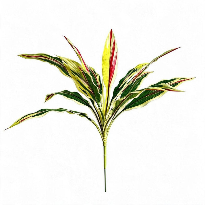 Artificial Fern & Caladium Bush, 22" Realistic Faux Greenery for Home Decor, Weddings & Events, Indoor/Outdoor Use